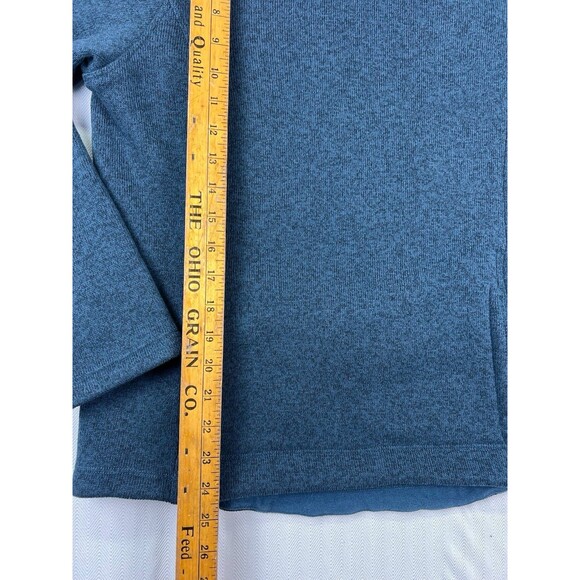 The North Face Womens Heather Blue Fleece Hoodie Pullover Size M Toggle Sweater - Picture 4 of 7